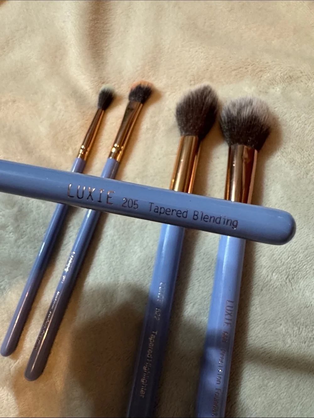 Luxie Light Blue 5-Piece Face & Eye Brush Set
